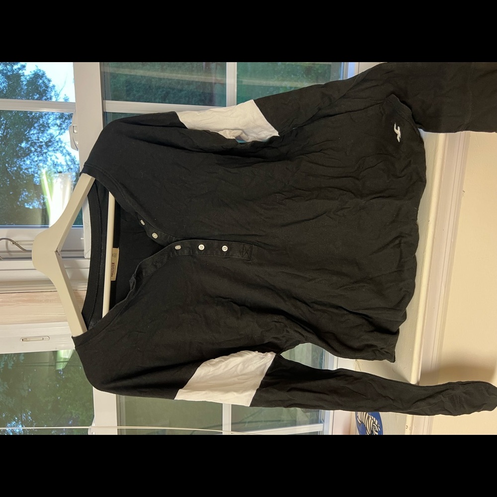 Black and white long sleeve.